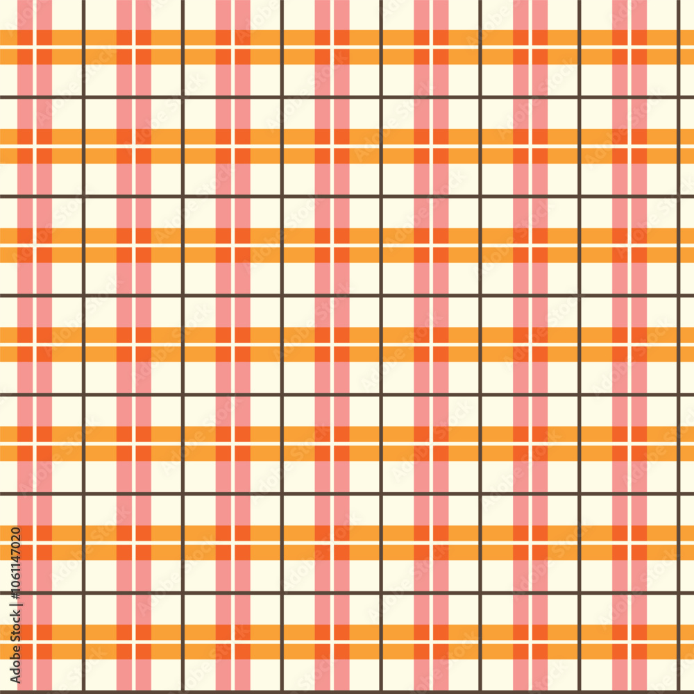Obraz premium Classic tartan plaid vector seamless pattern. Colorful geometric background. Abstract madras plaid wallpaper. Scottish check weave fashion print