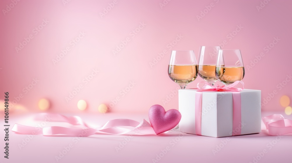 Lovely pink feminine tone gift box for Valentine’s Day, Mother's Day. Lovely pink feminine tone gift box for Valentine’s Day, Mother's Day.