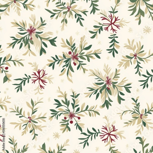 Holiday repetitive tile patterns for wrapping paper for Gift box