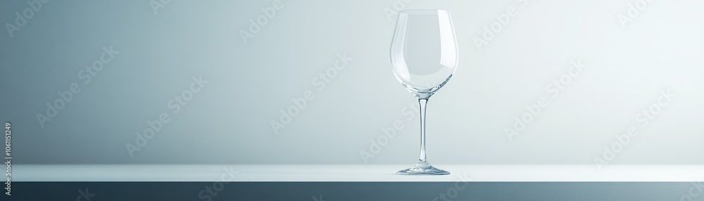Empty Glass Champagne Flute on a White Surface Empty Glass Champagne Flute on a White Surface