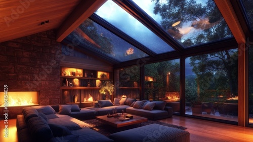 Cozy Living Room with a View