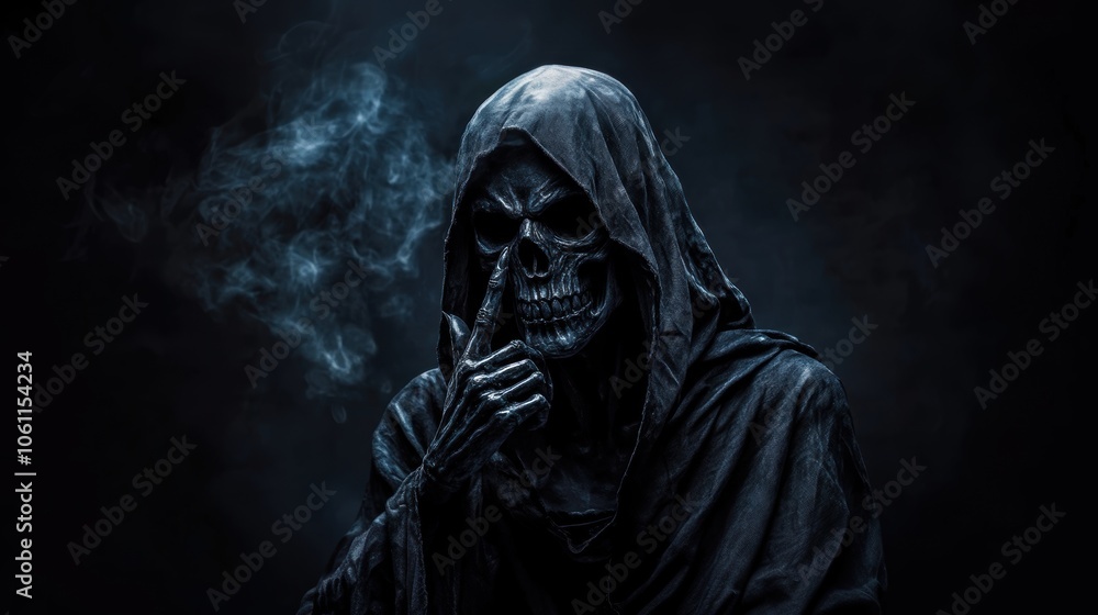 Grim reaper with scythe. Halloween theme poster. Grim reaper with scythe. Halloween theme poster.