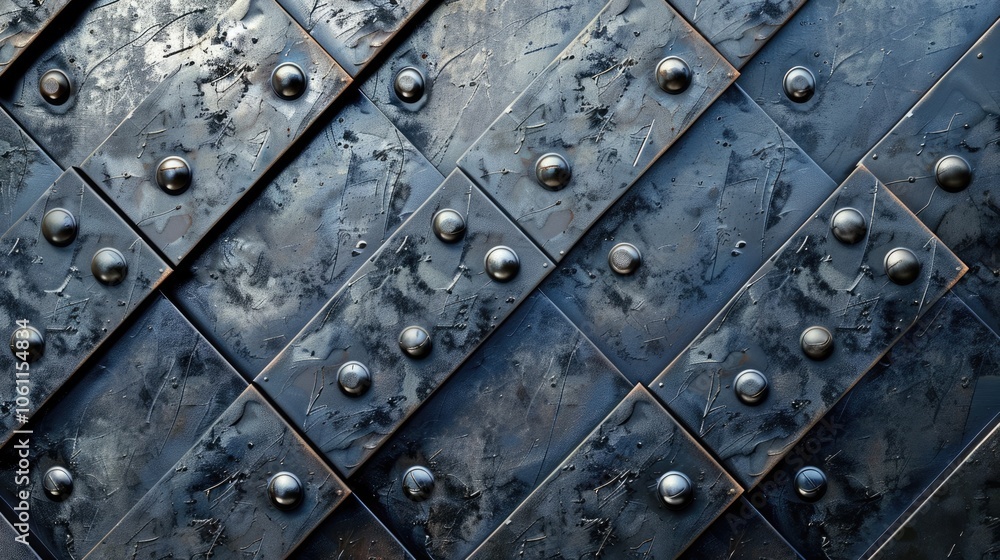 Fototapeta premium Steel background featuring metal plate design in high resolution