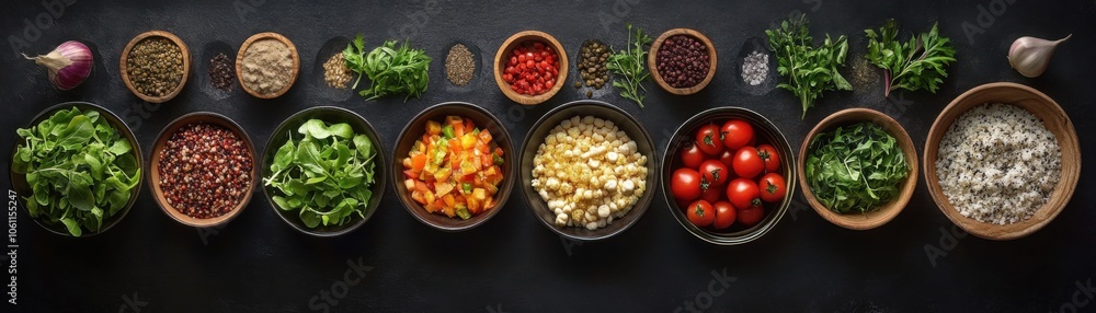 Fresh Salad Ingredients for Digestive Health Balanced Nutrition A Guide to Healthy Eating with Fresh Vegetables, Herbs, and Grains Fresh Salad Ingredients for Digestive Health Balanced Nutrition A Guide to Healthy Eating with Fresh Vegetables, Herbs, and Grains