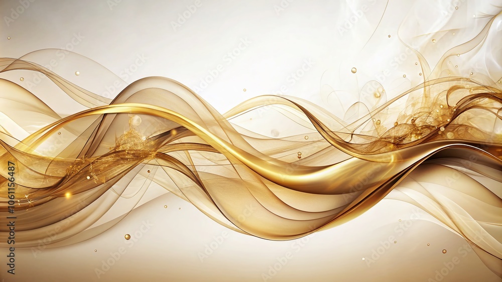 Abstract Gold Wave Lines with Smoke Effects in Vintage Style Photography for Technology Background Abstract Gold Wave Lines with Smoke Effects in Vintage Style Photography for Technology Background