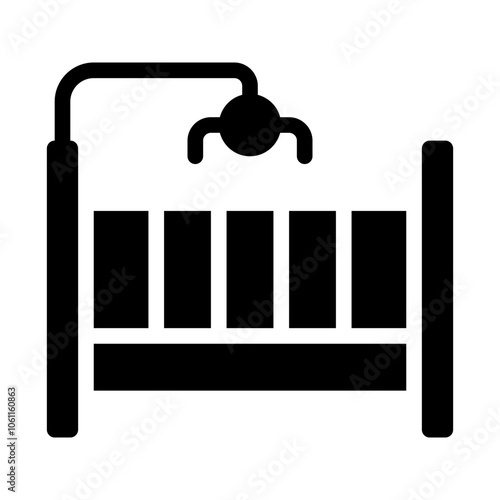 Baby Bed solid icon