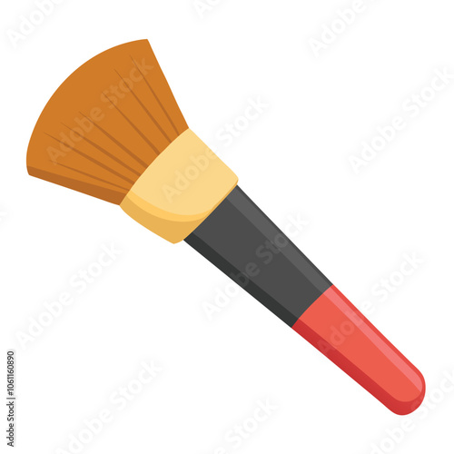 Contour Brush makeup tool vector illustration isolated on a white background