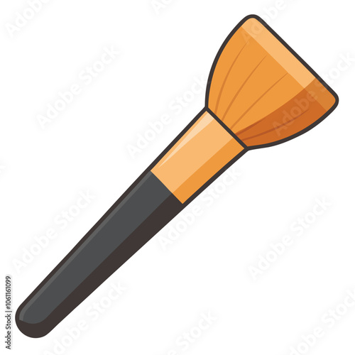 Contour Brush makeup tool vector illustration isolated on a white background