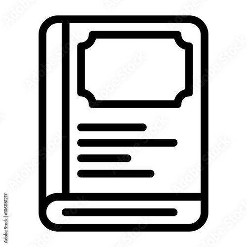Book line icon