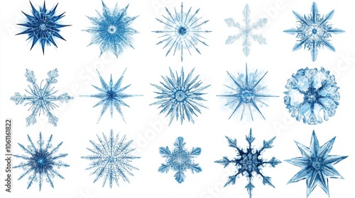 Collection of holiday star. Vector illustration decoration element for greeting card poster design