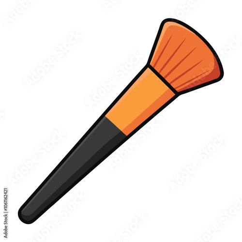 Contour Brush makeup tool vector illustration isolated on a white background