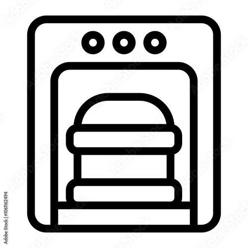 Cremation line icon