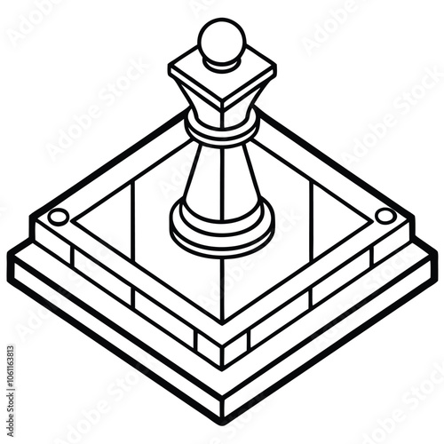 Board Game Piece vector silhouette