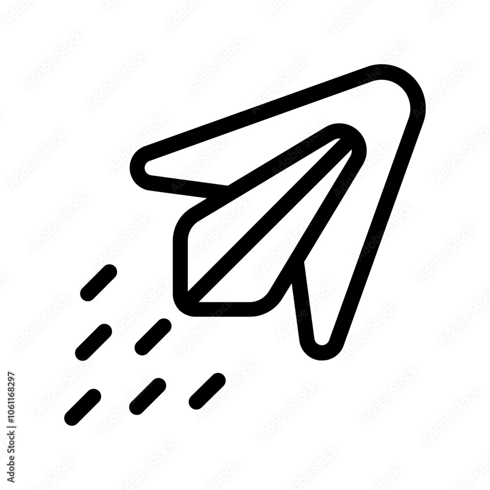 Obraz premium Paper Plane line icon
