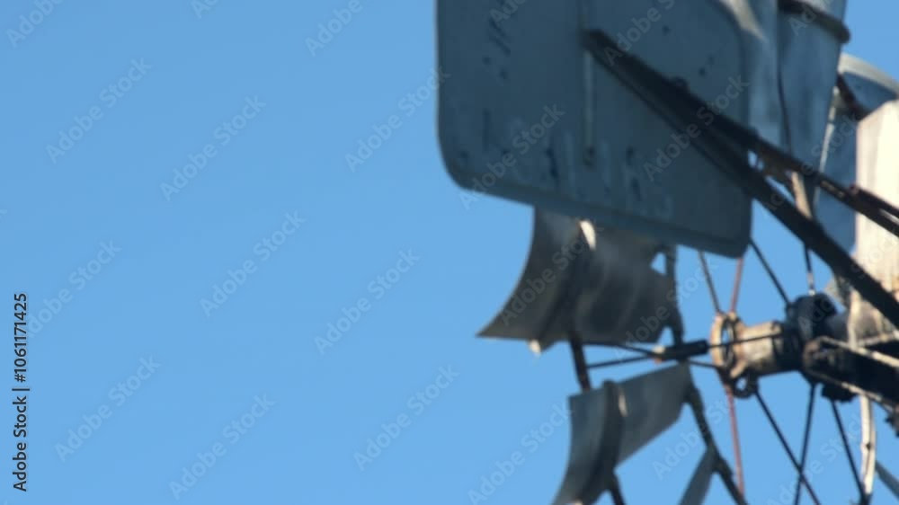 Abstract close up of a mill a clear sunny day in the farm, Argentina Abstract close up of a mill a clear sunny day in the farm, Argentina