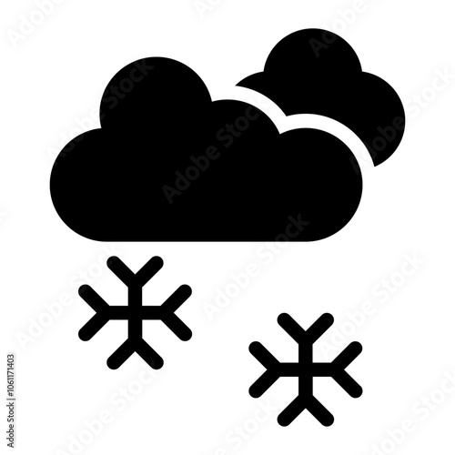 Snowing solid icon