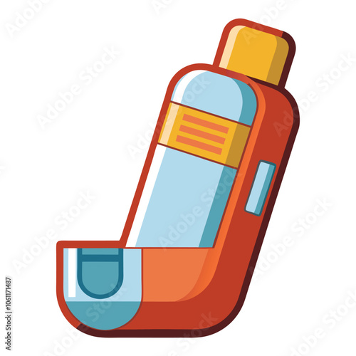 Asthma inhaler vector illustration isolated on a white background