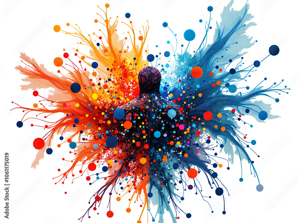 Exploring the harmony between chaos and serenity in a captivating visual representation, digital art of abstract expressionism concept. Exploring the harmony between chaos and serenity in a captivating visual representation, digital art of abstract expressionism concept.
