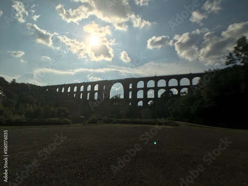 Netzschkau Viaduct Silhouette photo