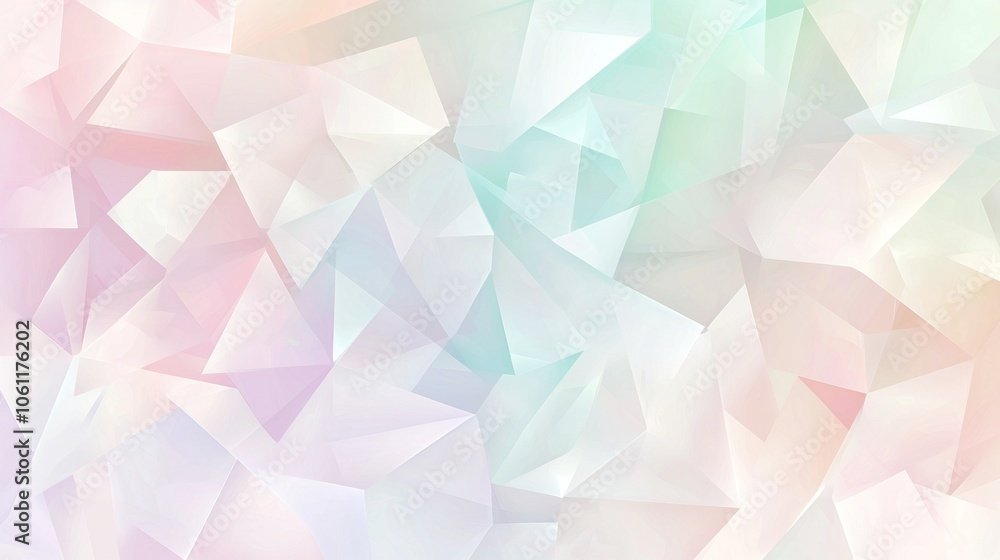 Geometric shapes forming an abstract background with pastel colors, creating a soft and dreamy atmosphere, ideal for various design projects
