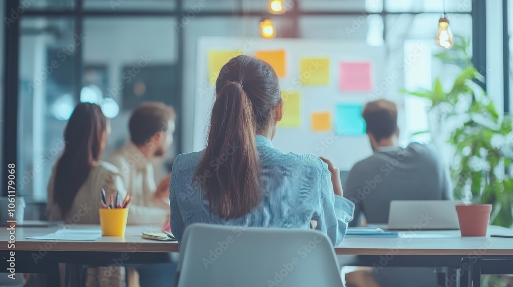 Fototapeta premium Diverse Team Collaborating in Modern Office Space