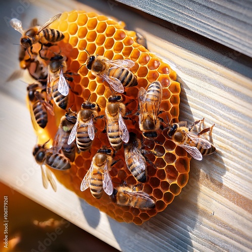 bees scient. class. Hymenoptera insect animal, AI generated photo