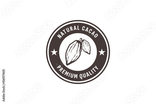 illustration cacao fruit logo design vector