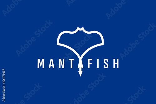 Stingray animal logo icon design template flat vector