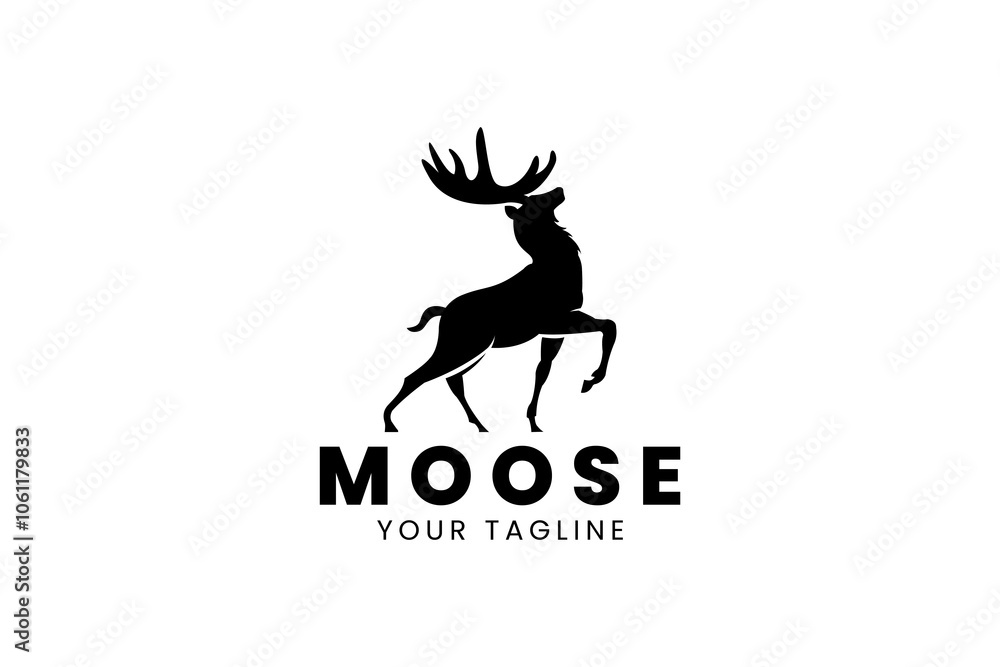 Simple Moose Logo, Moose Vector Logo Simple Moose Logo, Moose Vector Logo