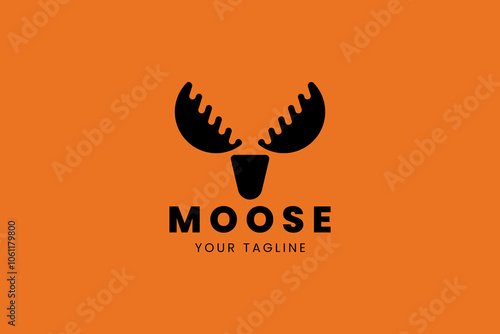 Simple Moose Logo, Moose Vector Logo