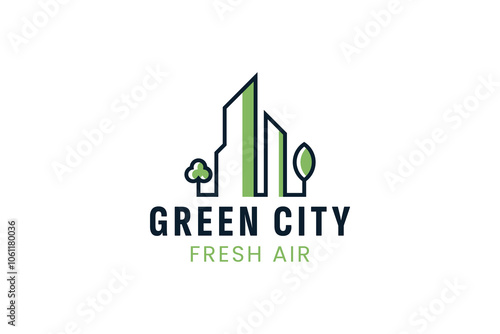green city logo vector icon illustration