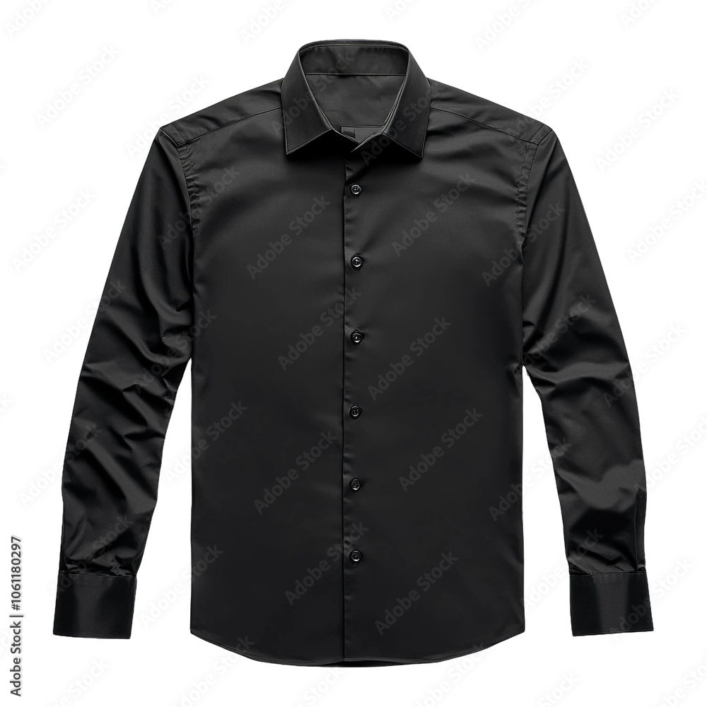 Isolated Black Shirt on Transparent Background Isolated Black Shirt on Transparent Background