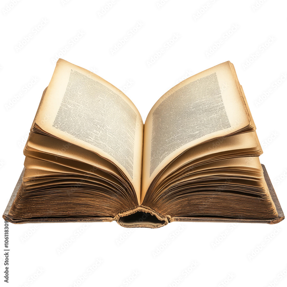 Fototapeta premium Open Book on Transparent Background