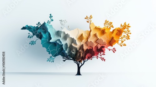 An educational map of a country focusing on its administrative divisions, with provinces or states outlined in different colors and labeled with their respective names.