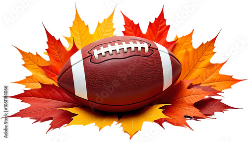 Football and Autumn Leaves