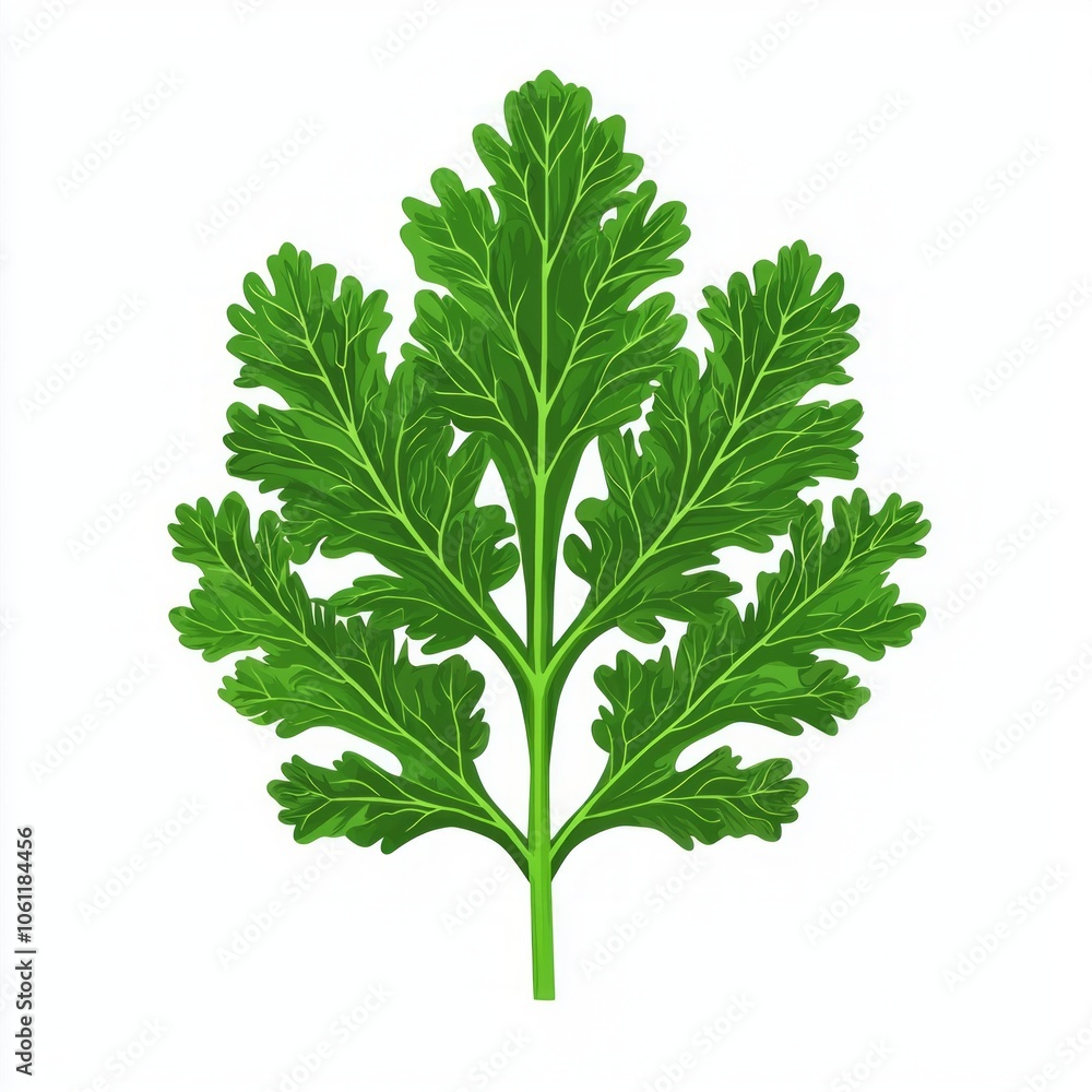 artwork features carefully crafted kale leaf illustrated rich green tones stark white background highlighting modern and minimalist aesthetic. artwork features carefully crafted kale leaf illustrated rich green tones stark white background highlighting modern and minimalist aesthetic.