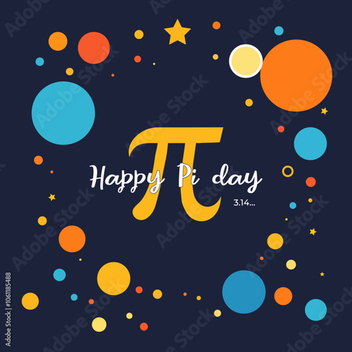 Happy Pi Day Illustration