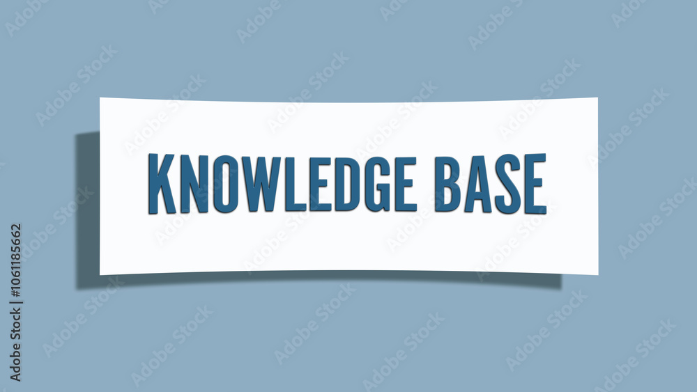 Knowledge Base. A card isolated on blue background. Knowledge Base. A card isolated on blue background.
