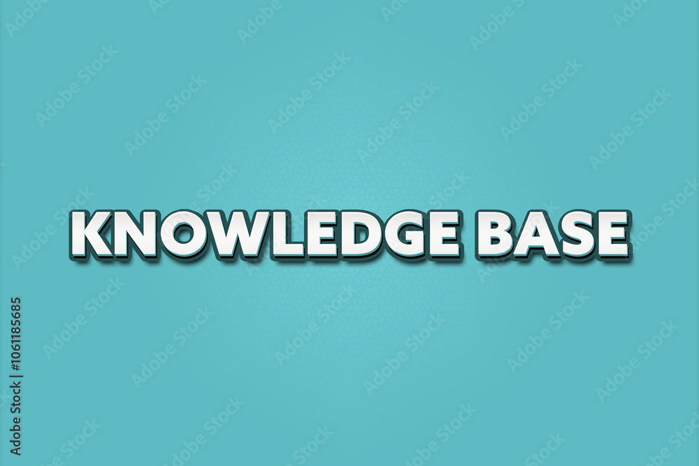 Knowledge Base. A Illustration with white text isolated on light green background. Knowledge Base. A Illustration with white text isolated on light green background.