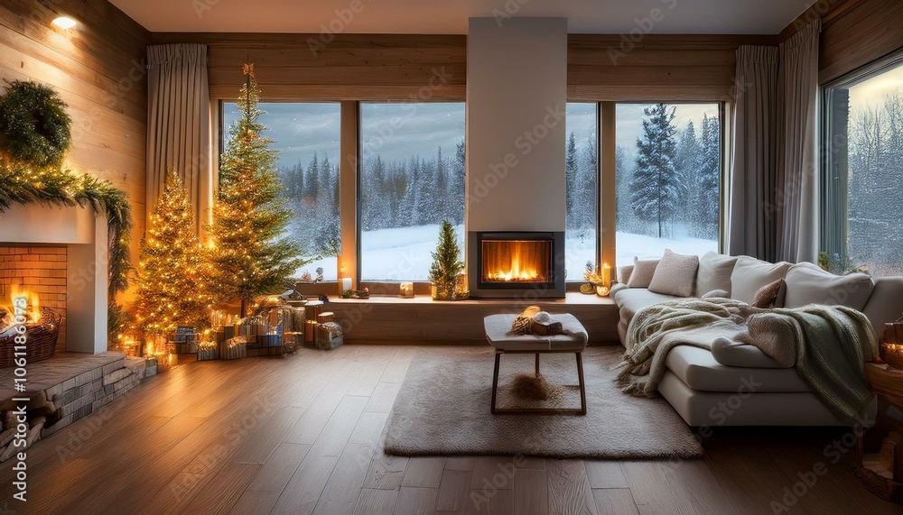 Fototapeta premium Winter Warmth and Comfort