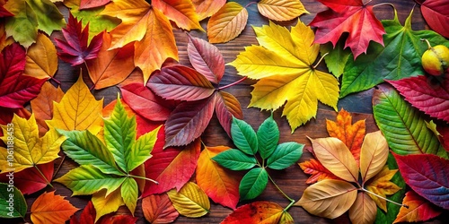 Wallpaper Mural Embracing Diversity and Inclusion in Nature's Autumn Canvas: Vibrant Leaves and Unity Torontodigital.ca