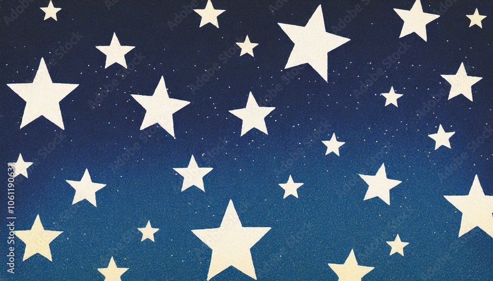 Whimsical Night Sky with Stars Whimsical Night Sky with Stars