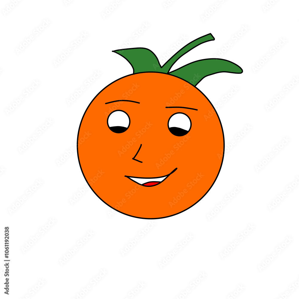 orange fruit character orange fruit character