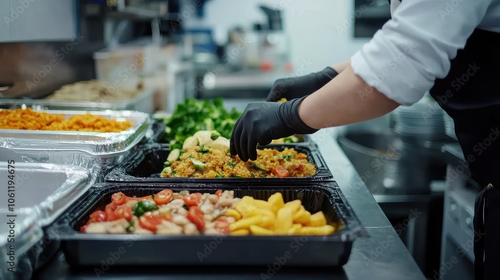 Delicious Meal Preparation in Commercial Kitchen Delicious Meal Preparation in Commercial Kitchen