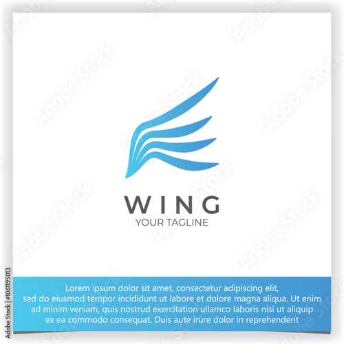 Falcon Wing Logo Template icon logo design app eps photo