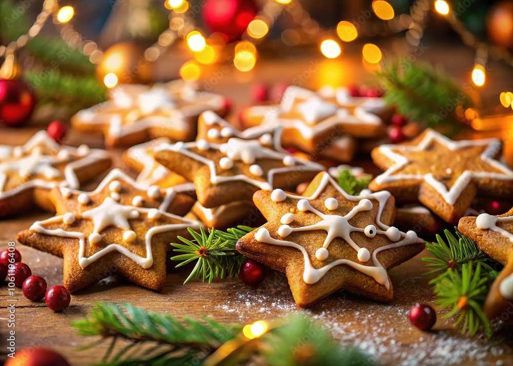Christmas Cookie Stars Tilt-Shift Photography Christmas Cookie Stars Tilt-Shift Photography