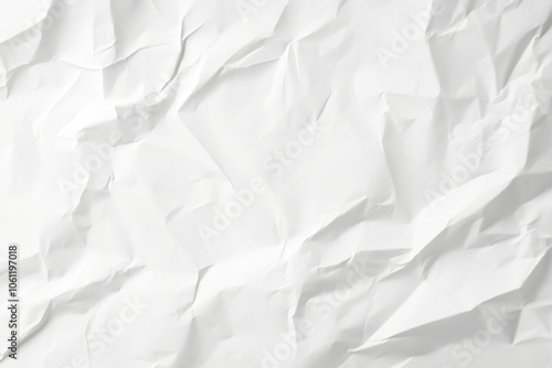Wallpaper Mural Close-up of a white crumpled paper texture featuring detailed wrinkles and creases, ideal for backgrounds, design elements, or textured overlays in digital art and graphic design. Torontodigital.ca