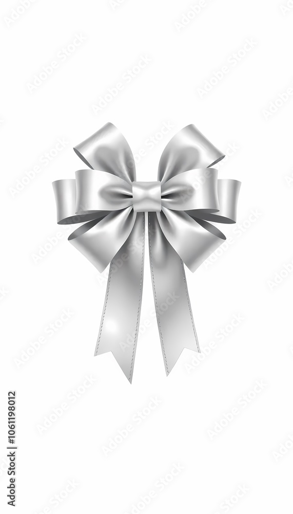 Silver Bow and Ribbon Silver Bow and Ribbon