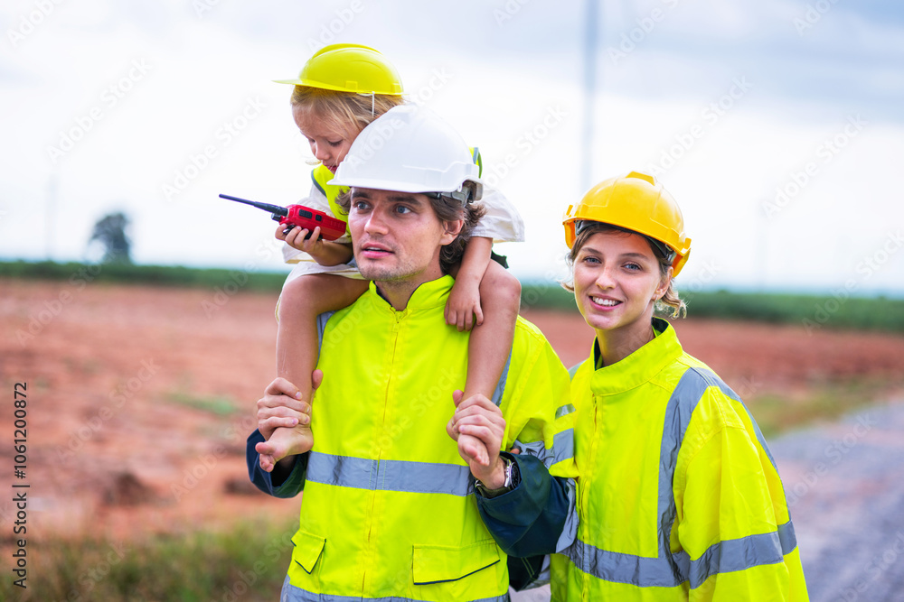 man and a woman are holding a child on their shoulders man and a woman are holding a child on their shoulders