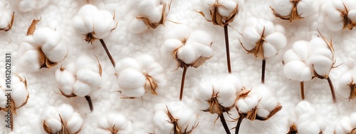 A close-up of cotton bolls on a textured surface, showcasing natural fibers and agricultural beauty. photo